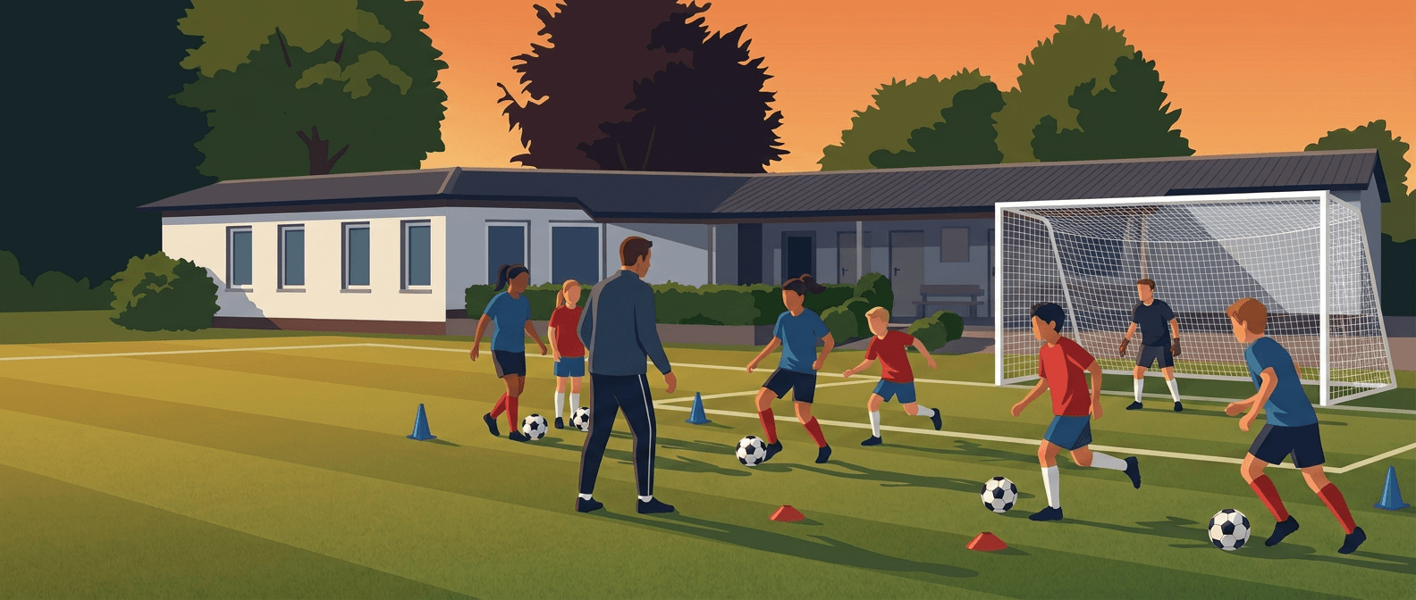Fußballtraining auf dem Platz der SpVg Hagen-Hardissen